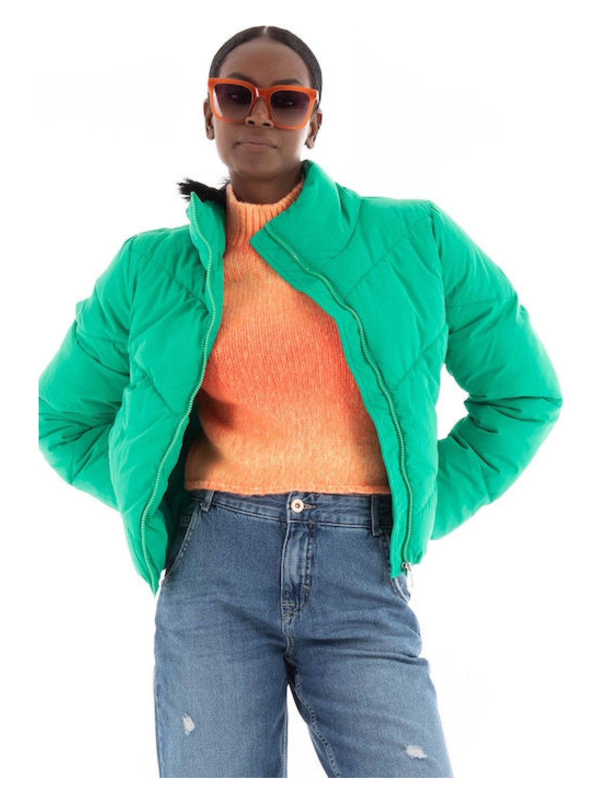 Only 15304020-FW Onlmaggı Solıd Puffer cc Otw Kadın Şişme Mont