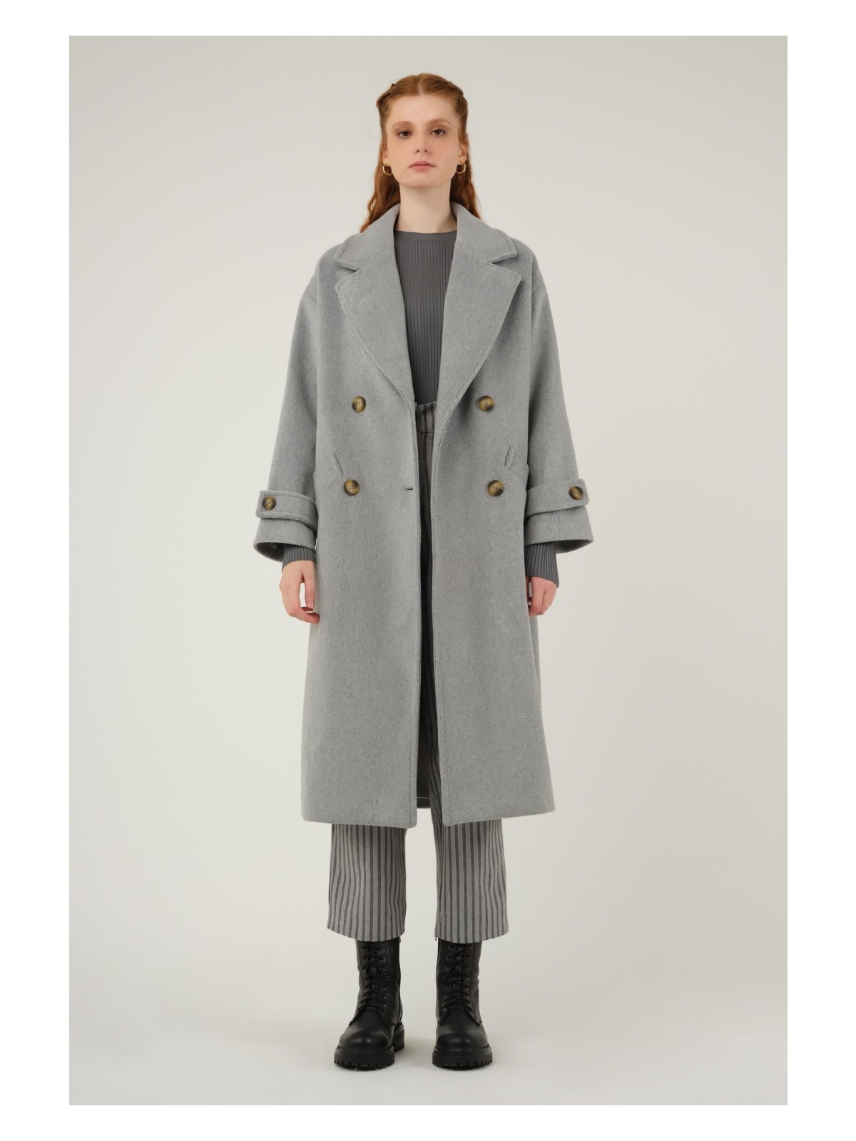 HE-QA Kolu Apolet Detaylı Kaban Camel - Görsel 6