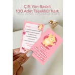 Hien Beni Gördüğüne Sevindin Mi? 100 Adet Ayıcık Teşekkür Kartı 8 5 x 5 5 cm