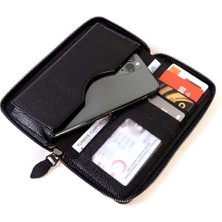 Vanilla Collection Telefon Bölmeli  Unisex Vegan Deri Kartlık Cüzdan Xclub Model