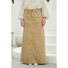Neways 2254- Klasik Gabardin Etek Bej