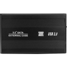 Techtic 3.5 Inç USB 2.0 Harddisk HDD Kutusu Alüminyum SSD Sata Harici Hard Disk Kutu