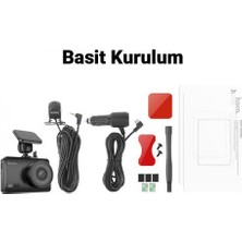 Coofbe Hc Seri Bataryalı 140° Geniş Açı Lens Gece Görüşü 1080P Araç Ön Arka Kamerası Araç Içi Kamera