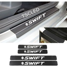 TSC Suzuki Swift Karbon Kapı Eşiği Kaplama Sticker (4 Adet) ZZ237