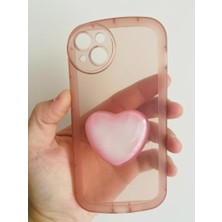 Benedetto Iphone 14 Plus Kamera Korumalı Popsocketli Pembe Kılıf