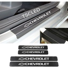 TSC Chevrolet Karbon Kapı Eşiği Kaplama Sticker Yapıştırma (4 Adet) ZZ11