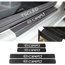 TSC Ceed Karbon Kapı Eşiği Kaplama Sticker Yapıştırma (4 Adet) ZZ101