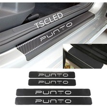TSC Punto Karbon Kapı Eşiği Kaplama Sticker Yapıştırma (4 Adet) ZZ59