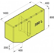 Vetus Içme Suyu Tankı. Koku Yapmaz 390 Litre 140X80X40 cm