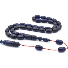 Murty99 Usta Işçilikli Sistemli Kapsül Kesim Koyu Lacivert Sıkma Kehribar Tesbih