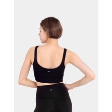 Stage Activewear Çizgi Biye Detaylı Siyah Bra