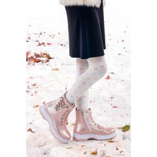 Kiko Kids Termo Taban Kız Çocuk Bot 621  Taşlı Pudra