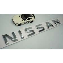 Dk Nissan Bagaj 3m 3D Gümüş Krom Abs Yazı Logo Amblem 29X4 cm