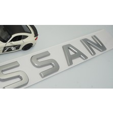 Dk Nissan Bagaj 3m 3D Mat Krom Abs Yazı Logo Amblem 29X4 cm
