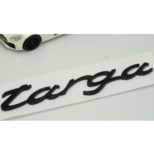 Dk Porsche Targa Bagaj 3m 3D Siyah Abs Yazı Logo Amblem