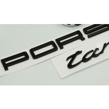 Dk Porsche Targa Bagaj 3m 3D Siyah Abs Yazı Logo Amblem Seti