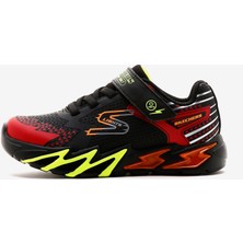 Skechers Flex - Glow Bolt Büyük Erkek Çocuk Siyah/Kirmizi Işıklı Spor Ayakkabı 400138L Bkrd