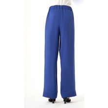 Mizalle Paçası Parçalı Indigo Pantolon