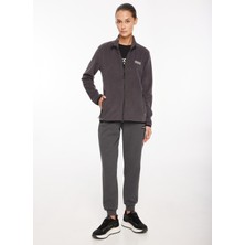 Discovery Expedition Antrasit Kadın Kapüşonlu Polar Sweatshırt D3WL-SWT27