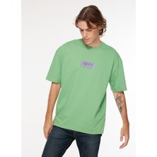 Helly Hansen Bisiklet Yaka Yeşil Erkek T-Shirt HHA.53964_PLAY Oversızed T