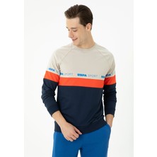 U.S. Polo Assn.  Bisiklet Yaka Lacivert Erkek Sweatshırt Muros