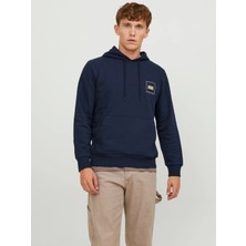 Jack & Jones Kapüşonlu Lacivert Erkek Sweatshirt 12251998