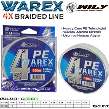 Wily Warex 4 Kat Ip Misina 100 mt Yeşil