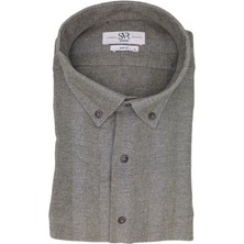 Süvari Desenli Flanel Slım Uzun Kollu Gömlek