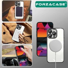 Forzacase iPhone 15 Plus ile Uyumlu Vision Serisi Magsafe Wireless Şarj Özellikli Silikon Kılıf