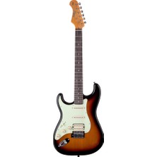 Kozmos KST-62LHSS-GRWN-3TS 62 HSS Gülağacı Klavye 3-Tone Sunburst Solak Elektro Gitar