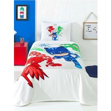 Taç Lisanslı Pike Takımı Tek Kişilik Pj Masks Heroes Lastikli