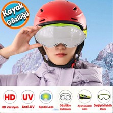 Nzb Kayak Gözlüğü Değiştirebilir Camlı Antifog Güneş Kar Koruyucu Gözlük Şeffaf Snowboard Glasses Gözlük