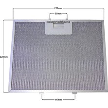 Arçelik P 20 Yaes 60 cm Yatık Davlumbaz Ankastre Aspiratör Filtre