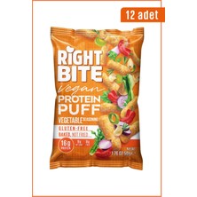 Bite & More Protein Chips  Proteinli Vegan Cips 50 gr x 12 Adet - Sebze Baharatlı