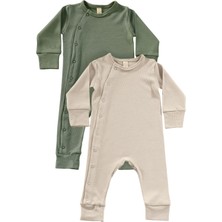 Tiny Lamb Native Unisex 2 Parça Organik Pamuk Bebek ve Çocuk Tulumu 2'li Takım