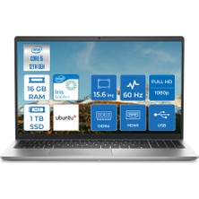 Dell Inspiron 3520 Intel Core i5 1235U 16GB 1TB SSD Ubuntu 15.6" FHD Taşınabilir Bilgisayar I35201012U004