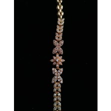 Pink Bijuteri Kadın Kararmaz Çelik Papatya Detaylı Özelgünlük Bileklik-Gold