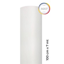 Mat Beyaz Yapışkanlı Kaplama Folyosu  100 CM  X 7 MT