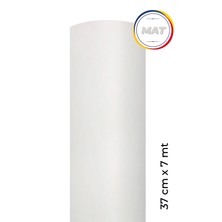Mat Beyaz Yapışkanlı Kaplama Folyosu  37 cm  x 7 mt