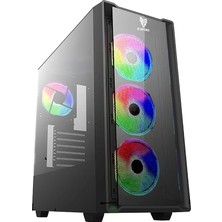 Blueforce Phoenix 4* Rgb Fanlı Atx-Mini Atx Itx Uyumlu Mid Tower Gaming Oyuncu Bilgisayar Kasası Psu'suz