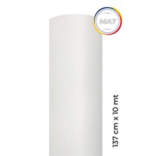 Mat Beyaz Yapışkanlı Kaplama Folyosu  137 cm  x 10 mt