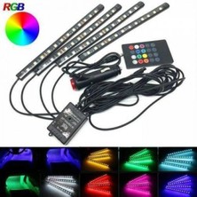 Le Moins Cher Araç Içi Ayak Altı LED Sese Duyarlı Rgb 12 LED Kumandalı