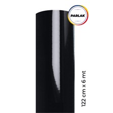 Parlak Siyah Yapışkanlı Kaplama Folyosu 122 CM X 6 MT