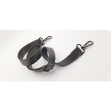 Seçilir Koyu Kahve  Ayarlı, Klips Kancalı Deri Çanta Sapı 110 x 2 Cm.