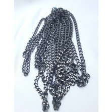 Seçilir Siyah Renginde 9 mm Metal Çanta Askı Zinciri (1 Pakette 1 Mt.)