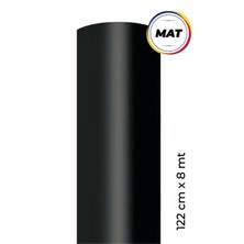 Mat Siyah Yapışkanlı Kaplama Folyosu 122 CM X 8 MT