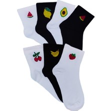 KBC Socks 7'li Meyve Desenli Kolej Soket Çorap Seti