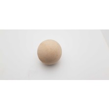 Seçilir 8 cm Çaplı Ahşap Boyasız Top Küre (5 Adet)
