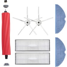 Srfn Ticaret Roborock S7+ Uyumlu Yedek Fırça Seti - 7 Parça - Beyaz