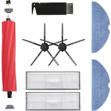 Srfn Ticaret Roborock S7 Maxv Uyumlu Taraklı Yedek Fırça Seti - 7 Parça - Siyah